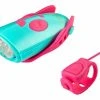 Éclairage Avant / Klaxon Hornit Mini Turquoise / Rose -Éclairage Vélo Soldes Boutique unnamed file 1527