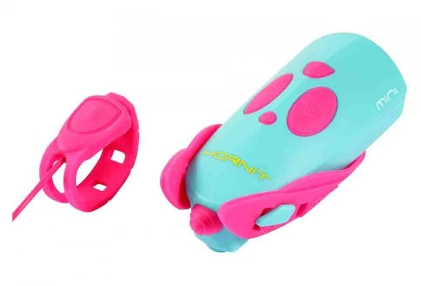 Éclairage Avant / Klaxon Hornit Mini Turquoise / Rose 4 Éclairage Avant / Klaxon Hornit Mini Turquoise / Rose – Image 2